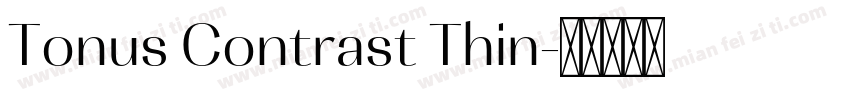 Tonus Contrast Thin字体转换